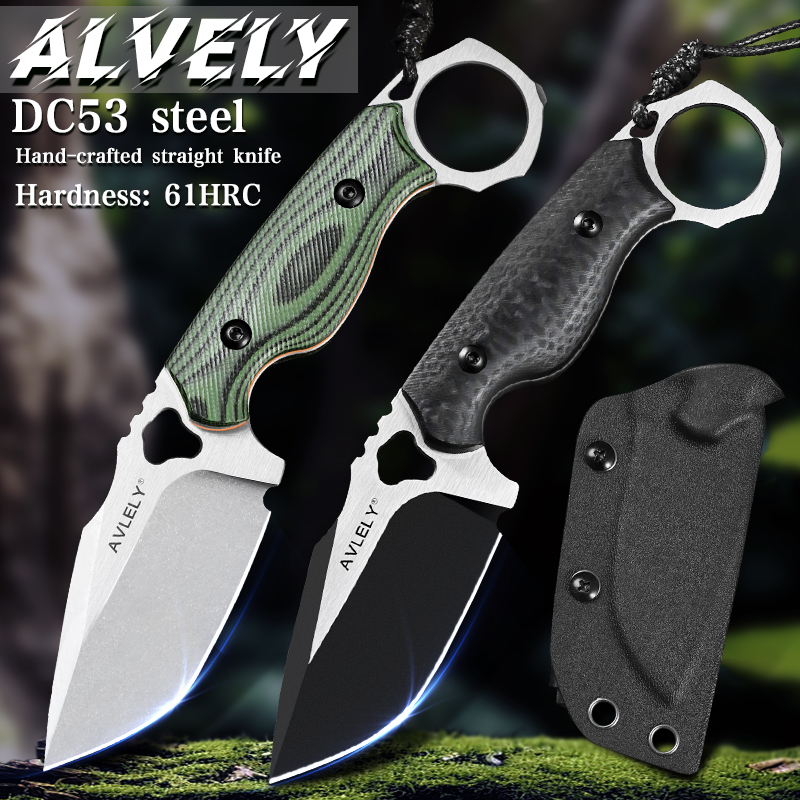 Edc Fixed Blade Deep Carry - High-quality DC53 steel fixed-blade knife with