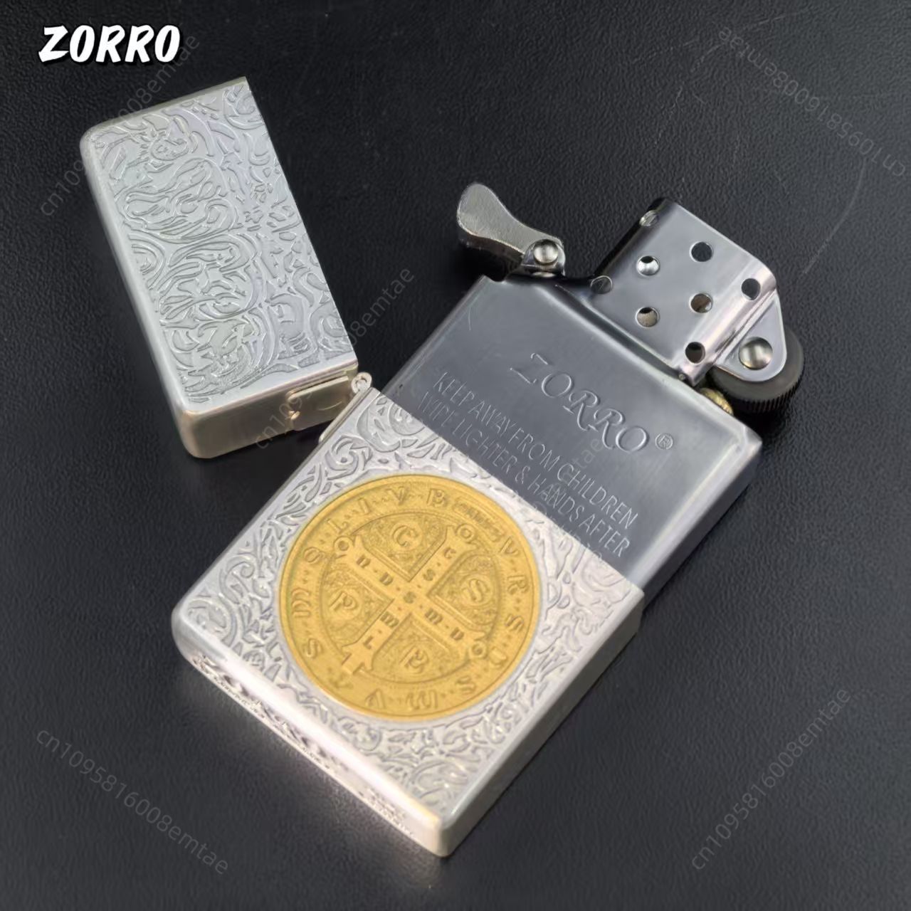 Lighter Insert Zippo - Zorro 906 Silver Gold Two tone