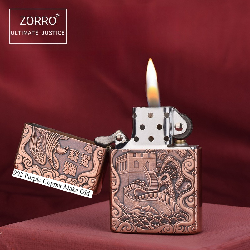 ZORRO 902 Purple Copper Handma - đánh giá và giá Lighter Insert Zippo