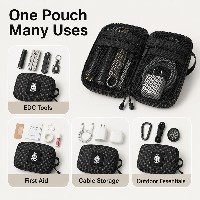 EDC Grid Fabric Organizer Pouc - đánh giá và giá Edc Carry Pocket Pouch