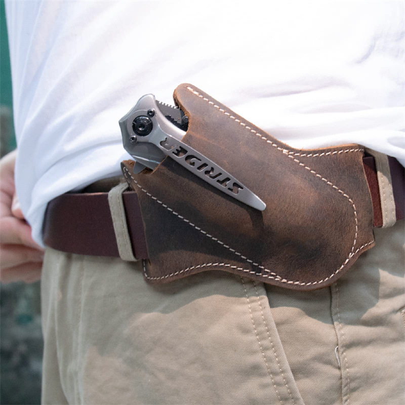 Leather Folding Knife Sheath,  - đánh giá và giá Edc Carry Pocket Pouch